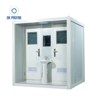 Toilettes d'urgence portatives préfabriquées mobiles Offre Spéciale, toilettes chimiques en acier, toilettes portatives mobiles pour la construction