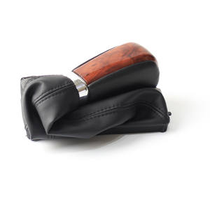 Cubierta de Palanca de Cambios para Toyota Land Cruiser, Material ABS, Estilo Cuero Negro, Repuesto - Product Image 1