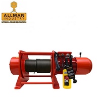 Allman personnalisé 2 tonnes M4 Duty Electric Winch Multi-Functional Steel Wire Rope for Mining and Grues
