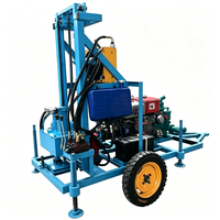 Foreuse portable pour puits d'eau de 150 m, machine de forage de puits profonds avec structure durable pour applications rurales