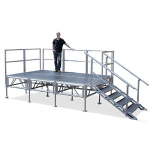 <span class=keywords><strong>DJ</strong></span> Setups Scène d'événement Bande de <span class=keywords><strong>musique</strong></span> extérieure Plate-forme de scène mobile en aluminium avec quatre pieds à hauteur réglable - Product Image 2