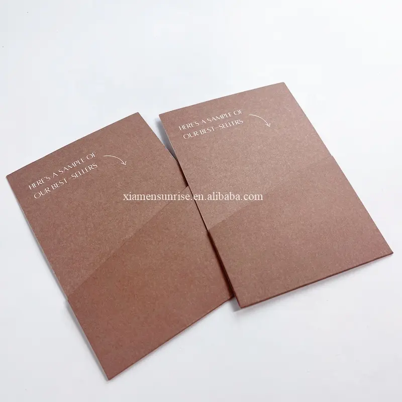 맞춤형 디자인 인쇄 친환경 생분해성 종이 카드 슬리브 봉투 폴더