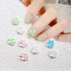 Trèfle à quatre feuilles de luxe, trèfle à quatre feuilles, art des ongles, bricolage, artisanat, décoration, fleurs métalliques pour les ongles, pour femmes, filles, manucures, <span class=keywords><strong>salon</strong></span>, bricolage - Product Image 2