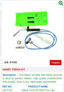 Handy Torch Kit GS 515A Herramientas de reparación de joyas - Product Image 2