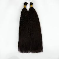 Pephair Cheveux Humains Vietnamiens Remy Teints Yaki Brun Foncé en Vrac Prix Usine Extensions Naturelles Kinky Straight