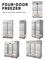 Réfrigérateur commercial grande capacité réfrigérateur vertical en acier inoxydable contrôle de température intelligent congélation congélateur vertical
