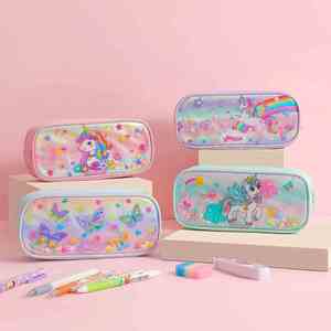Estuche de Lápices de Tela Oxford Premium, Bonitos Regalos de Cumpleaños y Navidad para Niñas, Color Rosa - Product Image 6