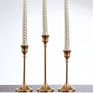 D'<span class=keywords><strong>oro</strong></span> di nozze supporto di candela Pilastro Conico Metallo candle stick Candeliere Per La Decorazione Domestica - Product Image 4