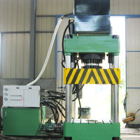Presse hydraulique à quatre colonnes et trois poutres de 500 tonnes - Machine de formage de poudre à moteur servo PLC et pompe, pour compression métallurgique