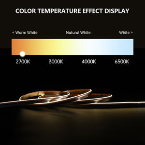 Side-lit CCT Warm Natural White Side Emitting Free Cutting COB LED <b>Strip</b> Linear Dimmable DC24V - Product Image 5