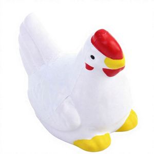 Promotional Squeeze Custom Logo Print Anti Relief Pu Foam Chicken Hen Stress Ball Toy - Product Image 4