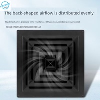 Diffuseur d'air noir rotatif et réglable pour climatisation centrale, avec sortie d'air à jet sphérique pour aéroports et gares