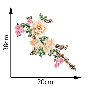 Tassel Flower 3d Water Soluble Lace Embroidery Applique Patch For DIY
