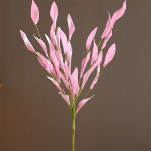Ramo di Salice Artificiale in PE 55cm con Foglie Rosa, Gialle e Viola per Decorazioni di Ringraziamento, Casa e Feste - Product Image 6