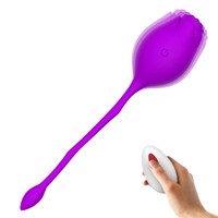 Vibrateur rose à télécommande sans fil, 12 modes de vibration, jouet pour adultes en silicone portable pour femmes, couples, masseur personnel