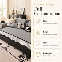 Nouvelle Coussin de Canapé en Soie Gaufrée Anti-dérapant et Anti-griffures pour l'été, Facile à Installer, Anti-salissures et Anti-poussière