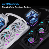 Refroidisseur liquide pour processeur LOVINGCOOL, nouveau style, écran trois faces, 360 mm, boîtier PC, refroidisseur d'eau AIO, ventilateur ARGB, refroidissement pour jeux, matériel informatique