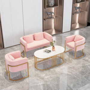 Tela de fibra de vidrio de ocio clásico o patas de acero inoxidable PU Chaise Lounge de lujo en la sala de estar - Product Image 2