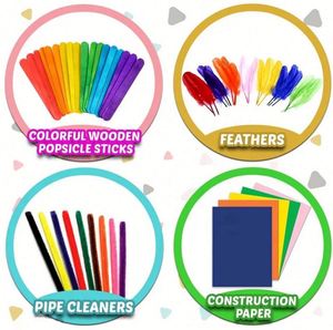 ชุดของเล่นศิลปะและงานฝีมือ DIY แบบรวม ชุดของเล่นเสริมพัฒนาการแบบมอนเตสซอรี่ ชุดงานฝีมือทำเองสำหรับเด็ก ของขวัญคริสต์มาส - Product Image 4