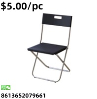 Usine Saling métal école Courntyard intérieur confortable chaise pliante en fer