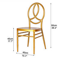 Chaises Chiavari Phoenix en métal doré empilables pour événements, mariages et locations – Vente en gros