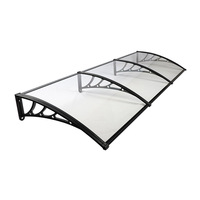 Auvent de pavillon LED en polycarbonate économique, tente extensible à commande manuelle, auvents pour fenêtres, terrasses, portes, balcons, extérieur