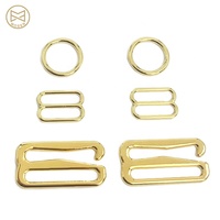 Bademode Zubehör Gold Zink-legierung Individuelles Logo Metall Bar Schnalle Ring