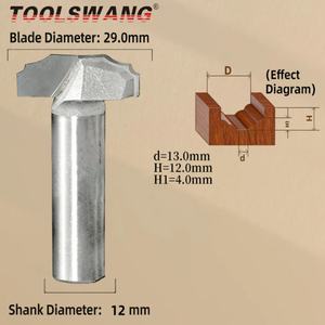 ดอกเราเตอร์คาร์ไบด์ทังสเตน TOOLSWANG ขนาด 38 มม. ความแข็ง HRC55 สำหรับงานแกะสลัก/เครื่อง CNC เครื่องมือช่างไม้ - Product Image 6