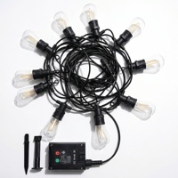 Guirlande lumineuse LED E12 S14, étanche, style vintage, pour extérieur, jardin, patio, fêtes, mariages, décoration