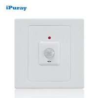Détecteur de mouvement PIR avec interrupteur tactile et potentiomètre à temporisation, capteur d'occupation portée 5m pour éclairage LED et ventilateur d'extraction