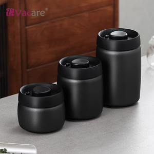Vacare acero inoxidable diseño alemán vacío contenedor de almacenamiento de alimentos tapa hermética higiénica segura personalizable patente protegida - Product Image 2