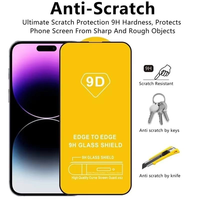 Pelindung Layar Kaca Tempered 9D Grosir untuk iPhone 18 17 16 15 14 13 12 11 Pro Max