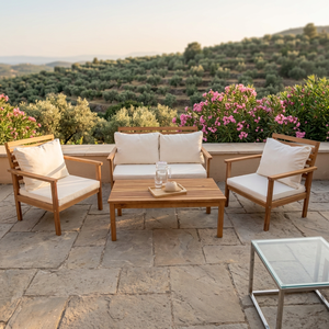 THINH PHU OLIVER Functional Acacia <b>Wood</b> <b>Sofa</b> Set-Contemporary Outdoor Furniture for Garden & Living Room-Customized Packing - Product Image 2