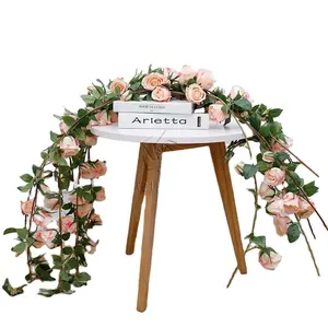 婚礼装饰花藤150厘米丝绸玫瑰花环热卖