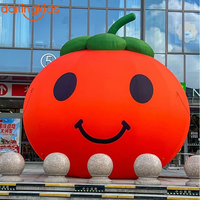 Tomate géante gonflable de dessin animé avec visage et jambes – Décoration estivale amusante pour fêtes d'enfants, thèmes agricoles, supermarchés