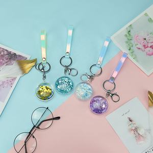 Llavero líquido lleno de aceite de agua, lentejuelas acrílicas, arena movediza dentro del llavero del coche, anillo brillante - Product Image 2