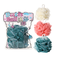 Éponge de bain naturelle douce en loofah, filet de douche exfoliant, boule de douche pour le corps, éponge moussante pour éliminer les peaux mortes et favoriser une mousse riche