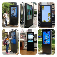 Écran d'affichage numérique commercial 4K UHD de 65 pouces, étanche IP65, écran LCD pour affichage publicitaire en extérieur, kiosque intelligent