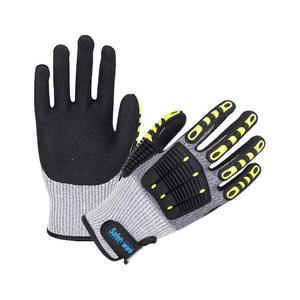 Gants de protection de sécurité industrielle EN388 personnalisés TPR Mechanic Sandy Nitrile enduit de latex, doublure en nylon anti-coupure et anti-impact - Product Image 1