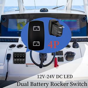 12-24v दोहरी बैटरी वाली रॉकर स्विच वाटरप्रूफ ऑन-ऑन-ऑन-ऑन-ऑन-ऑन 3 तरह से समुद्री नाव की बिजली कटौती 4 पिन रॉकर स्विच वायरिंग आरेख - Product Image 6
