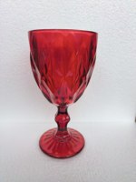 Verre à vin ou à eau en cristal transparent de 201-300 ml, style vintage, embossé, soufflé à la main, pour mariage, fête, décoration de la maison