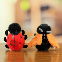 Nouvel Arrivage : Pendentifs et Breloques en Peluche d'Insectes (Araignées) Réalistes, Porte-clés, Figurines d'Animaux Miniatures en Coton PP et Velours