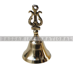 Campana de latón Náutica para decoración del hogar, artesanía de metal con diseño en relieve completo, campanas de latón náuticas a la venta - Product Image 6