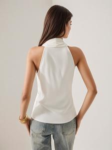 Top all'ingrosso da <span class=keywords><strong>donna</strong></span> gilet senza maniche con scollo a V Slim Fit blusa elegante da ufficio canottiere Casual da <span class=keywords><strong>donna</strong></span> estive top Y2K - Product Image 4