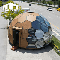 Nouvelle tente en verre en forme de nid d'abeille en bois pour le glamping, tente de luxe pour hôtel