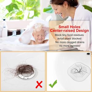 Drain Hair Catcher Silicone Bathroom Accessories Shower Drain Protector Sink Drain Strainer Hair Stopper - Product Image 3