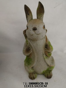 थोक उद्यान सजावट राल खरगोश की मूर्ति के लिए हरे मोर्स खरगोश की प्रतिमा शिल्प उपयोग के लिए हरे मूसा खरगोश - Product Image 2