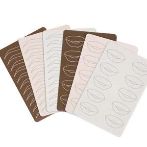 แผ่นฝึกหัดสักคิ้วถาวร สีผิวชมพู สำหรับฝึกสักปาก คิ้ว ลายเส้นไมโครเบลดดิ้ง พิมพ์สองด้าน ชุดอุปกรณ์ PMU - Product Image 1