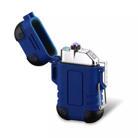 Briquet manuel rechargeable à plasma sans flamme, étanche, avec cordon, pour les aventures en plein air, le camping et la randonnée
