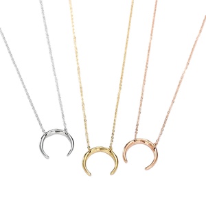 Roxi — collier en acier inoxydable pour femme, pendentif en forme de corne de lune, plaqué or, bijou minimaliste, <span class=keywords><strong>2022</strong></span> - Product Image 1
